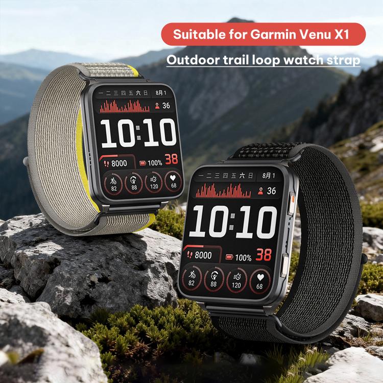 xDfind Wild Path Loop Nylon Woven Quick-release Watch Band, For Garmin Venu X1