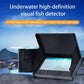 Visual fish finder with 4.3-inch display and sensor camera on rocky surface