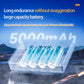 Visual fish finder with 5000mAh battery pack illustration under transparent cover