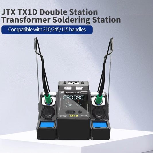 JTX TX1D Dual-Station Smart Soldering Rework Station, EU Plug, US Plug