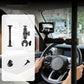 In-car camera mount support pole with phone clamp and crank-style arm