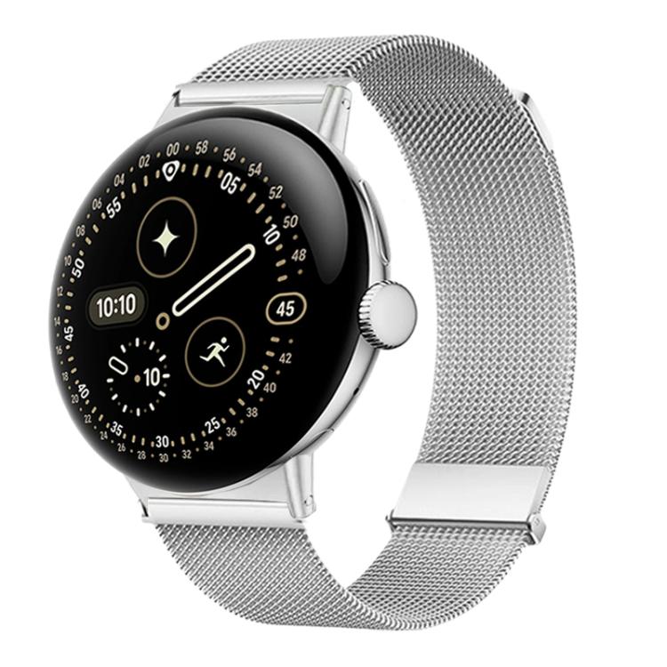 Loop Dual Magnetic Buckle Milanese Stainless Steel Watch Band, For Google Pixel Watch 5 / 4 / 3 / 2 / 1 41mm