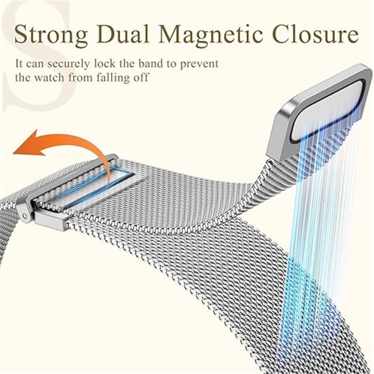 Loop Dual Magnetic Buckle Milanese Stainless Steel Watch Band, For Google Pixel Watch 5 / 4 / 3 / 2 / 1 41mm