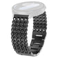 xDfind Flat Head Herringbone Braided Stainless Steel Watch Band, 22mm