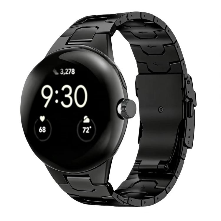 Integrated Iron Man Safety Buckle Titanium Alloy Watch Band, For Google Pixel Watch 5 / 4 / 3 45mm