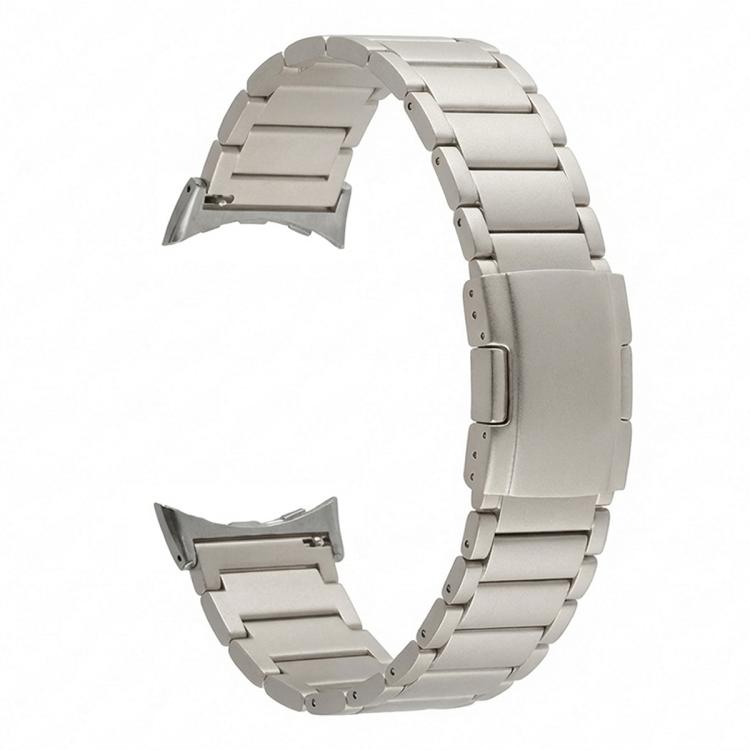 Three Beads Turtle Buckle Titanium Alloy Watch Band, For Google Pixel Watch 5 / 4 / 3 45mm