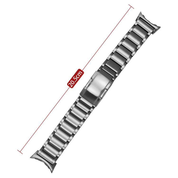 Three Beads Turtle Buckle Titanium Alloy Watch Band, For Google Pixel Watch 5 / 4 / 3 45mm
