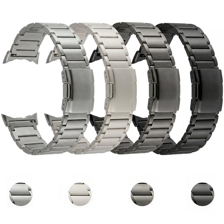 Three Beads Turtle Buckle Titanium Alloy Watch Band, For Google Pixel Watch 5 / 4 / 3 45mm