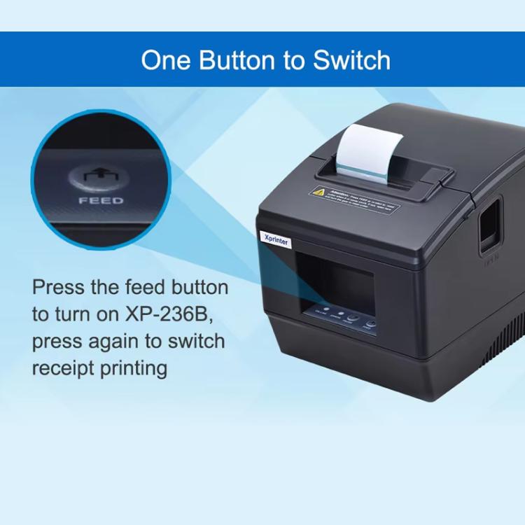 Xprinter XP-236BL 58mm Computer Version Thermal Barcode Label Printer, XP-236BL