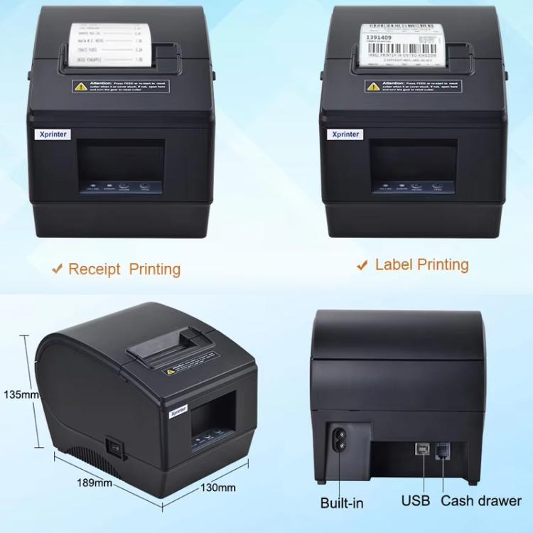 Xprinter XP-236BL 58mm Computer Version Thermal Barcode Label Printer, XP-236BL
