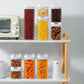 Food-grade moistureproof sealed storage containers, clear jars with white lids