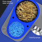 Blue base with gold wire-ball cleaner, blue cleaning sponge, and silver stand mount