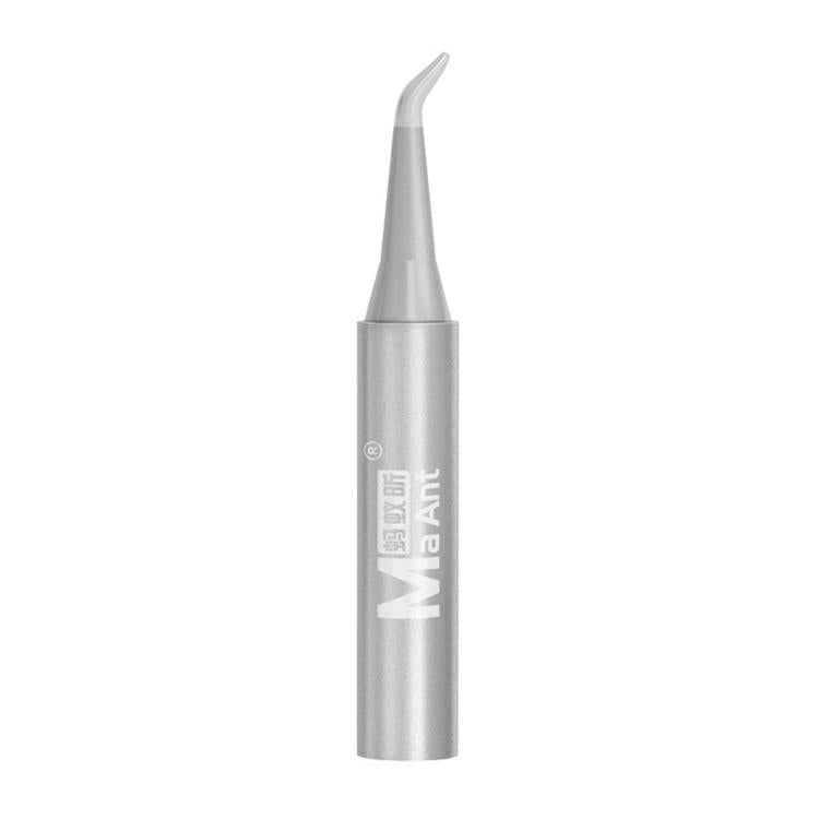 Lead-free soldering iron tip with pointed conical end, silver metal
