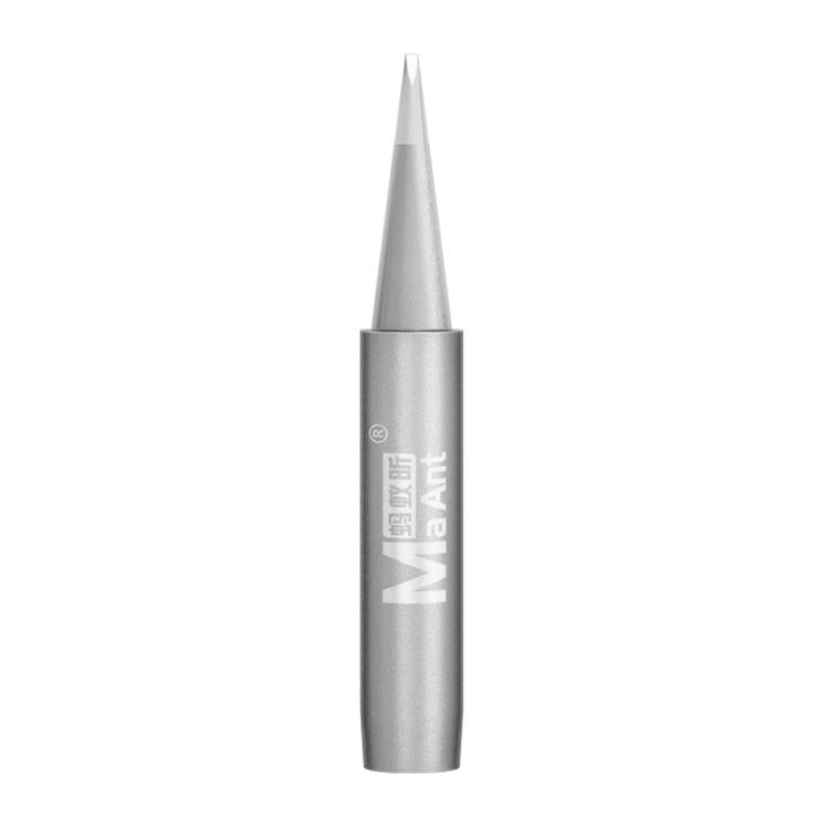 Lead-free soldering iron tip with long conical end, silver metal