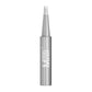 Lead-free soldering iron tip with angled chisel end, silver metal