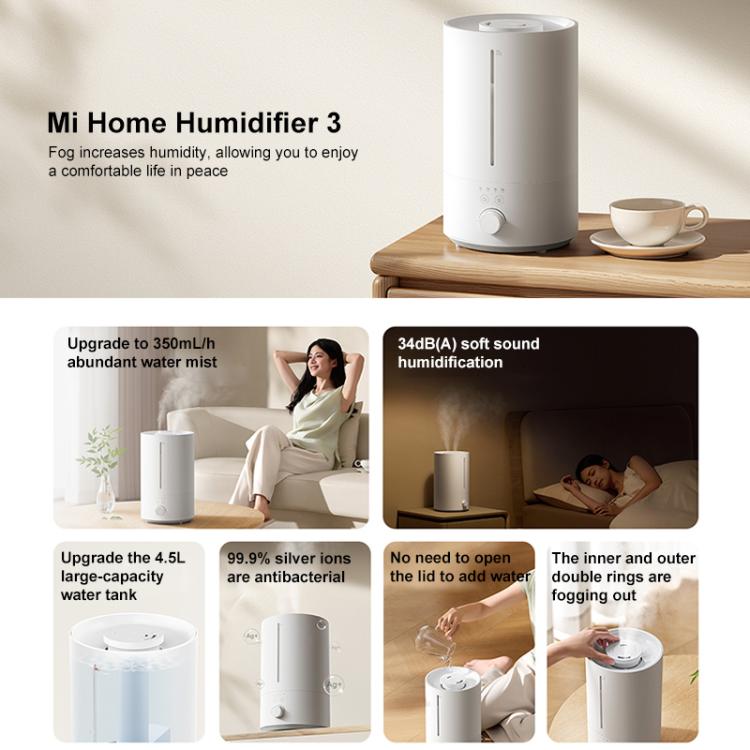 Xiaomi Mijia 4.5L Large Capacity Humidifier 3, Humidifier 3