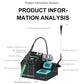 Digital display welding station with adjustable stand and soldering handle, black base