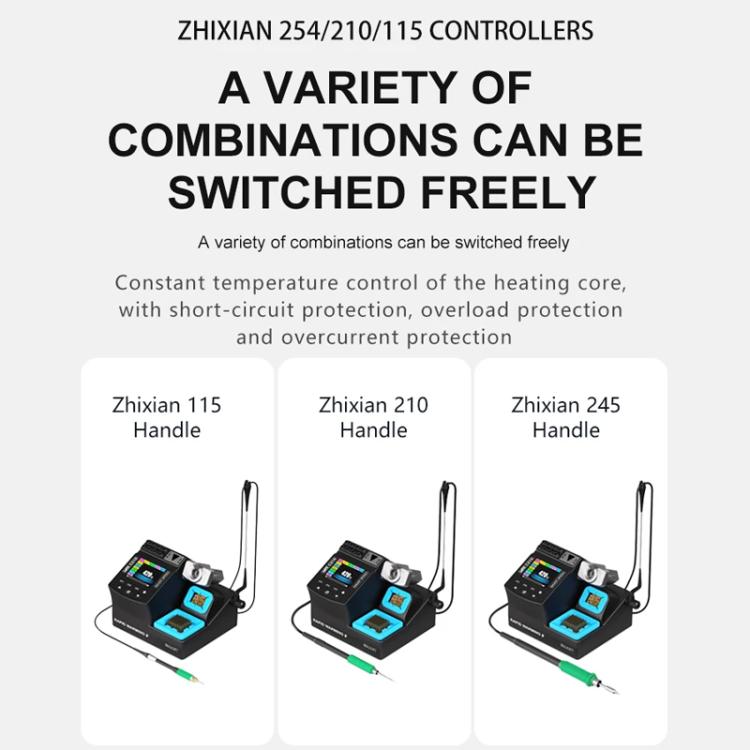 Digital display soldering station with selectable controller handle variants