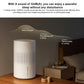 White no-mist humidifier with vented top and illuminated front status bar
