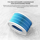 Cylindrical blue humidifier filter cartridge with white outer ring