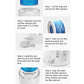 Humidifier filter element replacement set with blue cartridge and white parts