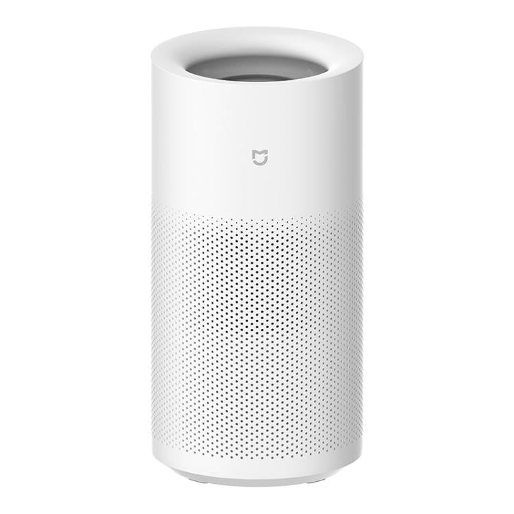 White no-mist humidifier with perforated side and rounded top opening