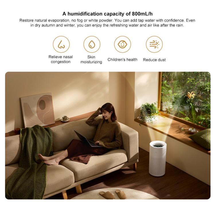 White no-mist humidifier cylinder with perforated vent pattern