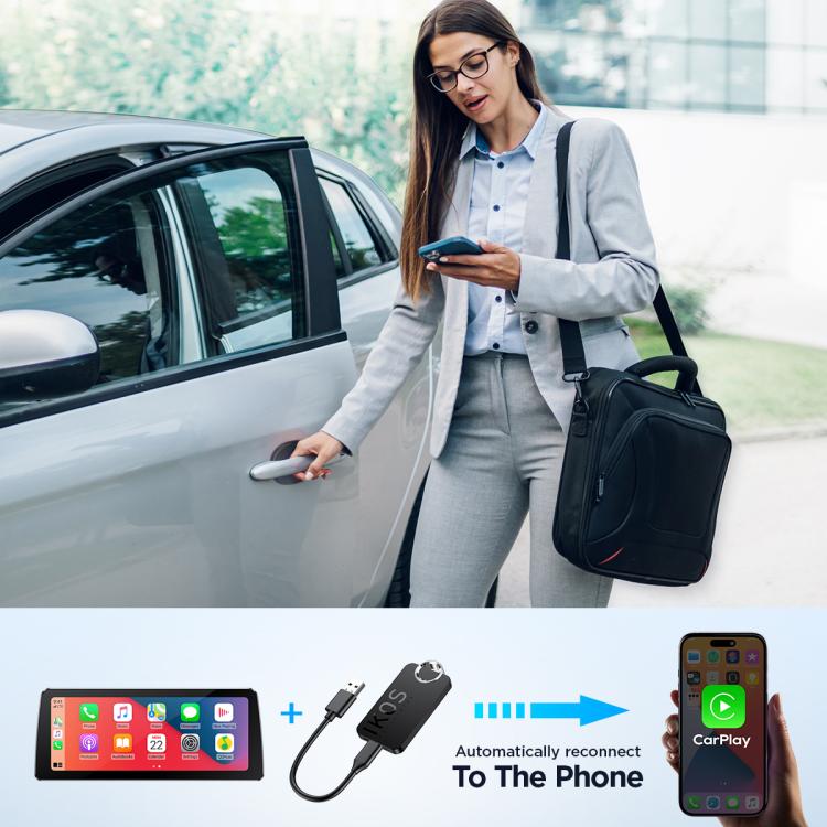 IKOS A1 Wireless CarPlay Bluetooth Adapter, For iOS