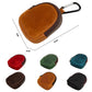 Shell coin purse with zipper, shown in multiple colors, with size measurements