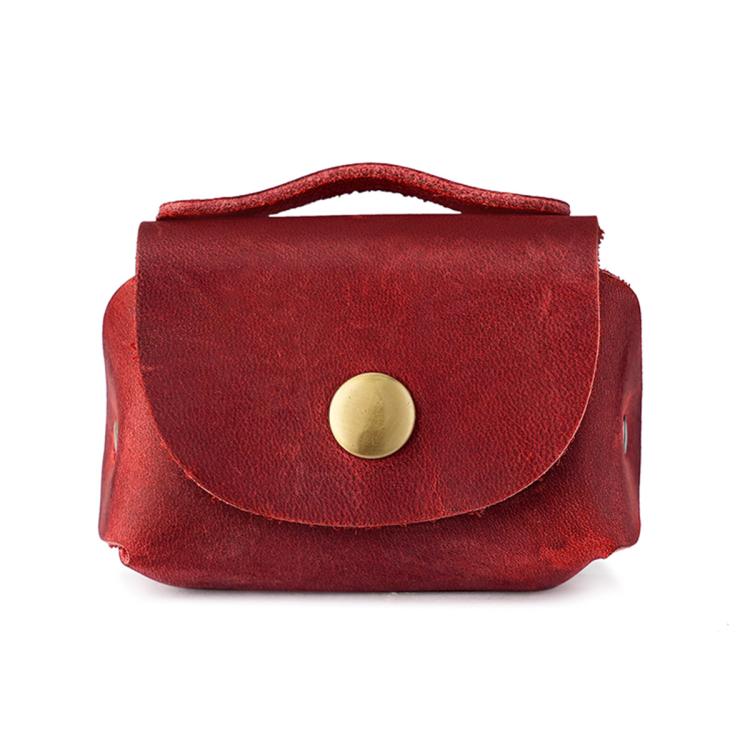 Vintage Genuine Leather Mini Wallet Coin Purse Storage Bag