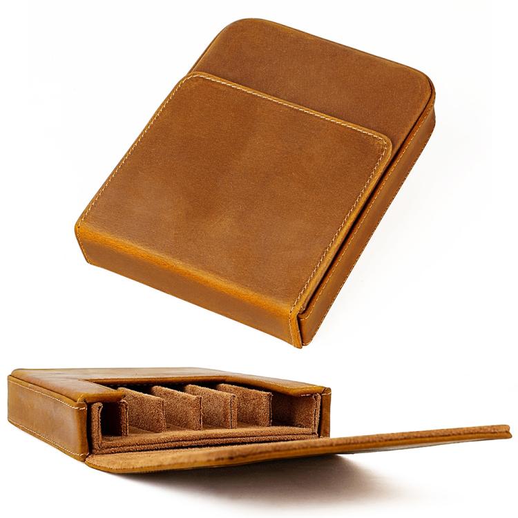 Crazy Horse Leather Pull Out Fountain Pen Cap