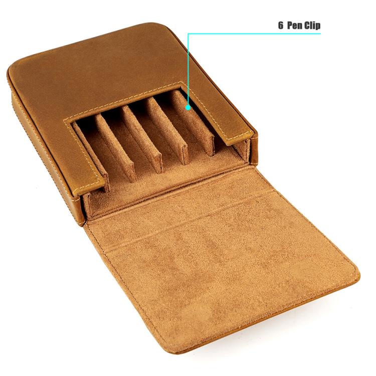 Crazy Horse Leather Pull Out Fountain Pen Cap