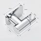 Adjustable chrome shower head holder with U-shaped bracket and rotating support