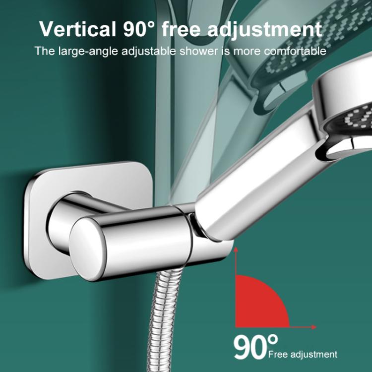 Shower head holder with free-rotation joint for vertical angle adjustment and base