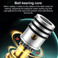 Rotating shower head holder with ball-bearing core in a chrome cartridge