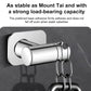Adhesive drill-free shower head holder base with chrome arm and hanging clips