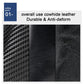 Black RFID card bag with textured double-layer metal and fabric panels