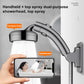 Handheld shower head with wall mount bracket and shower hose, dark gray