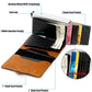 RFID card bag with open compartments showing stacked card pockets and metal frame