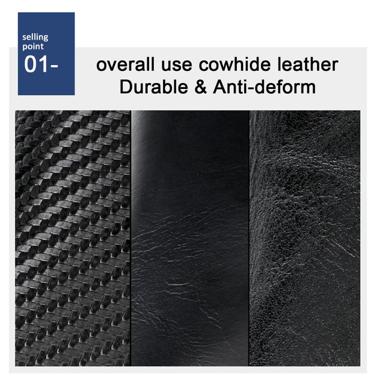 Double-layer card holder with oil-wax texture panels