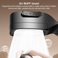 Shower spray head with air-buff style bubbled water output