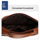 Brown leather crossbody bag interior with zip pocket and smooth lined main compartment