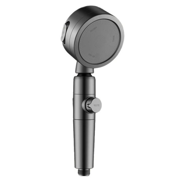 Adjustable shower handheld head with three settings and one-button water stop switch