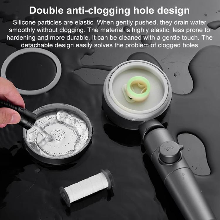 Shower head filter screen with detachable anti-clog nozzle holes and silicone insert