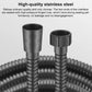 Stainless steel shower connector with threaded ends for secure, leak-resistant fit