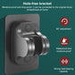 Wall-mounted shower holder bracket with locking knob, dark gray finish