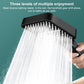 Portable 3-Setting Adjustable Pressurized Square Large Panel Shower Head Shower Nozzle