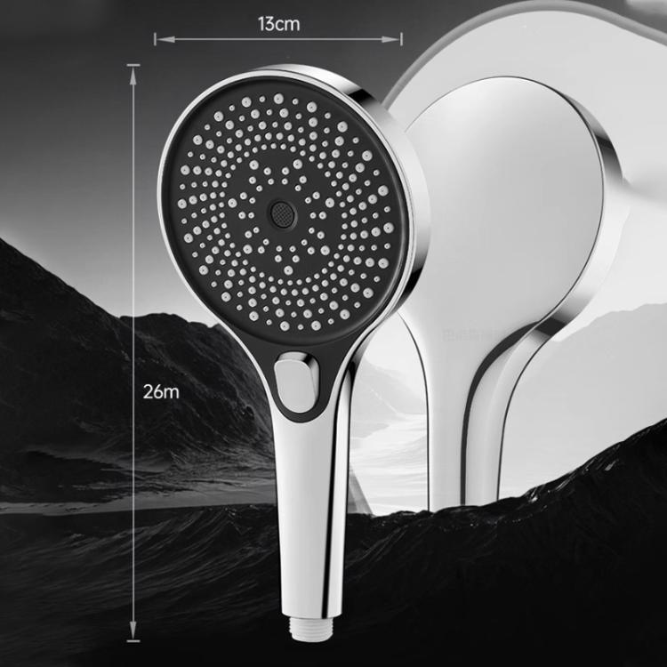 Portable 3-Setting Adjustable Pressurized Round Large Panel Shower Head Shower Nozzle