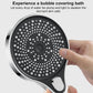 Portable 3-Setting Adjustable Pressurized Round Large Panel Shower Head Shower Nozzle
