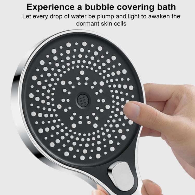Portable 3-Setting Adjustable Pressurized Round Large Panel Shower Head Shower Nozzle